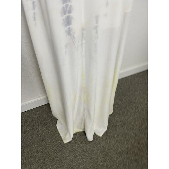 Aakaa Wrap Dress Midi Hi-lo Multicolor Tie Dye Print - Picture 10 of 10